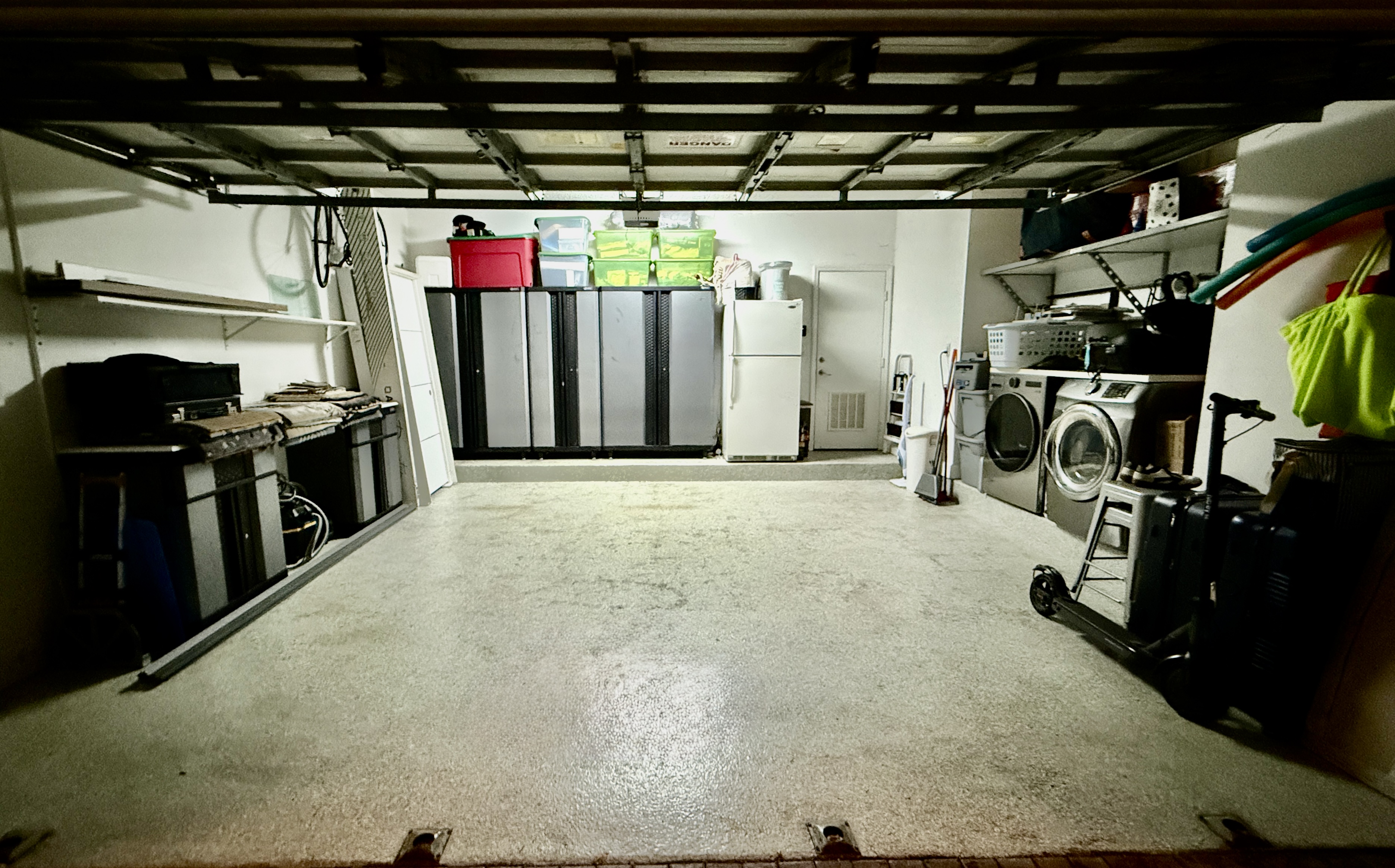 Clean organized garage after professional cleaning